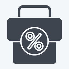 Icon Tax Portofolio. related to Taxes symbol. glyph style. design editable