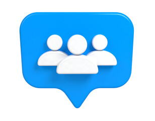 Social media follower icon isolated on transparent background