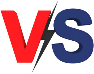 Versus symbol vs isolated on transparent background