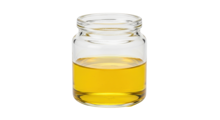Isolated jar of oil