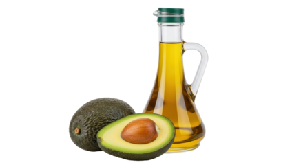 Isolated Avocado with Oil