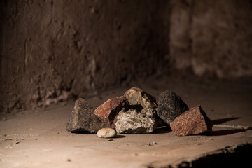 minerals underground. Mining. Rock minerals. Minerals in the mine