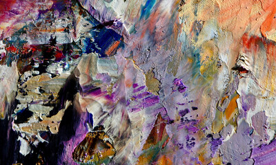 Abstract art background . Hand painting artwork on canvas .