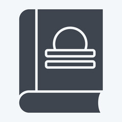 Icon Law Book. related to Taxes symbol. glyph style. design editable