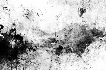 Abstract grayscale textured surface with dark stains and splatter