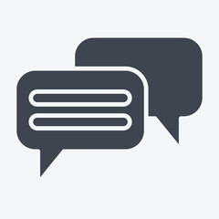 Icon Chat. related to Taxes symbol. glyph style. design editable