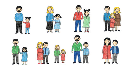 Diverse families holding hands offer inclusive representation for modern family values projects and social initiatives
