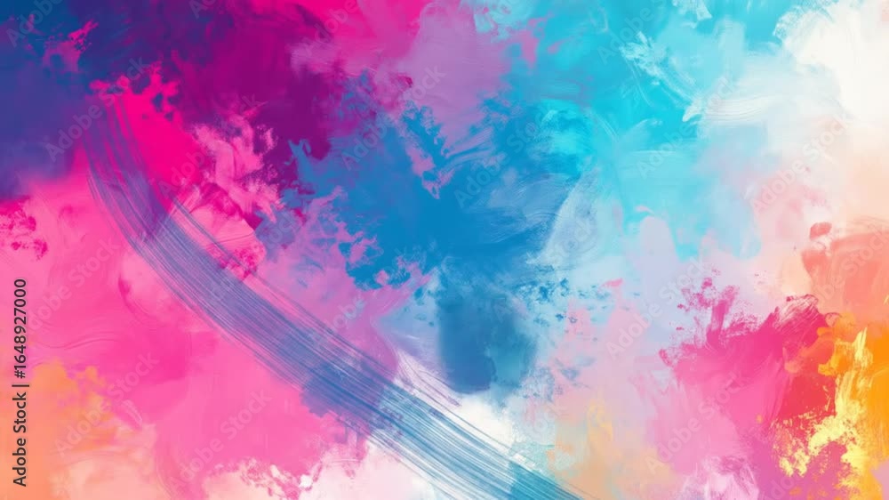 Poster dynamic abstract expressionist background with blue pink and yellow watercolor texture for digital a