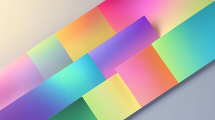 Abstract Rainbow Gradient Geometric Pattern Design