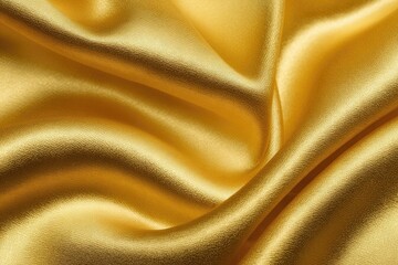 Obraz premium Golden silk fabric drapes in folds