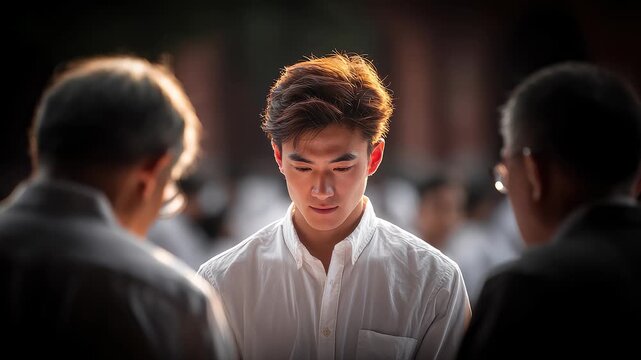 Young Scholar Listens Attentively to Senior Teachings