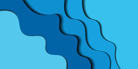 Abstract blue wave background. dynamic shape composition, subtle color gradations, suitable for your design templates such as poster, banner