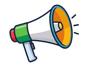 Cartoon megaphone illustration