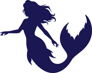 Mermaid Silhouette Illustration