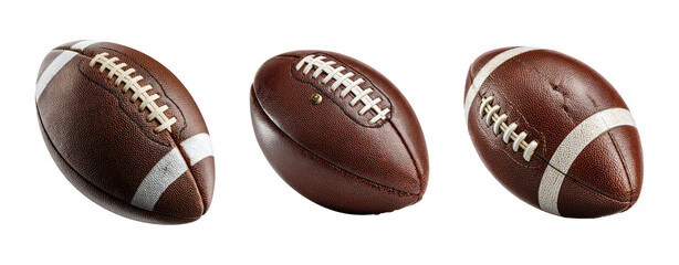 Isolated Brown American Football on Transparent Background