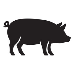 Black horse silhouette vector isolated on a white background, a perfect illustration for any farm or nature-themed art