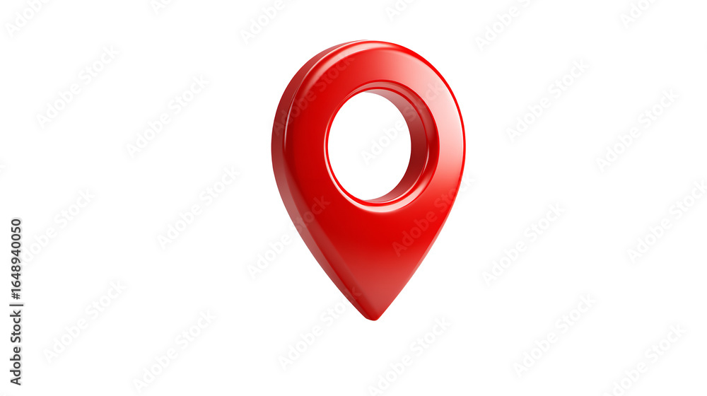 Aufkleber glossy red map pointer or marker icon on transparent background