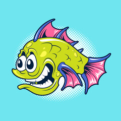 Fish cartoon character
