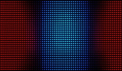 LED wall with vibrant red, blue, and purple gradient