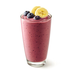 glass of juice on white background