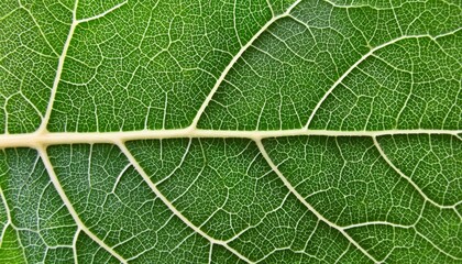Obraz premium Intricate Beauty of a Green Leaf Texture Revealing Extraordinary Cellular Networks and Veins Details