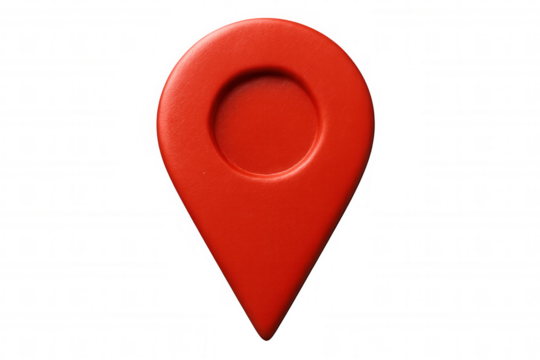 Location pin pointing at specific map coordinates, signaling geographic position against translucent backdrop for navigation purposes