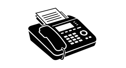 A black and white fax machine