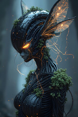 Futuristic Fusion of Nature and Technology

