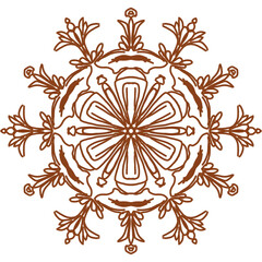 Elegant round ornamental vector illustration with a vintage floral pattern