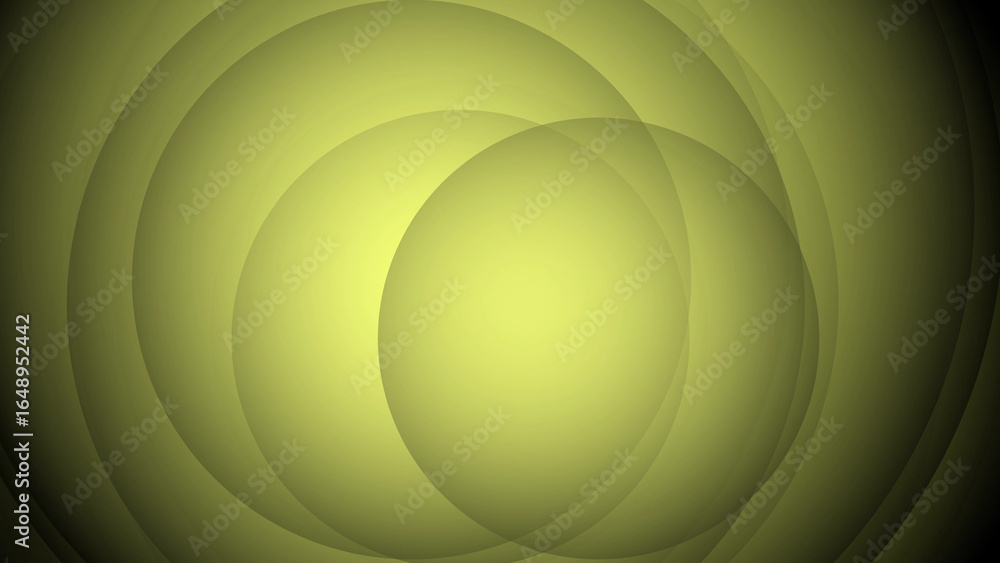 Poster yellow concentric circles with gradient and shadow effect