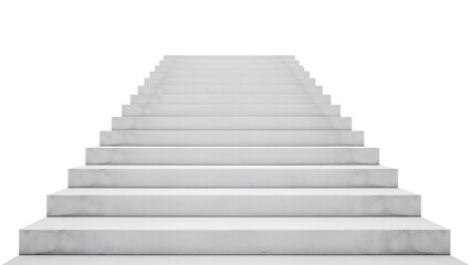 Fototapeta premium Ascend to new heights with these stunning, crisp white steps, perfect for symbolizing growth, achievement and progress in your next project