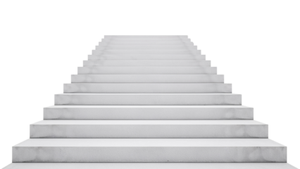 Ascend to new heights with these stunning, crisp white steps, perfect for symbolizing growth, achievement and progress in your next project