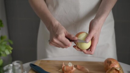 Cooking tips for peeling onions efficiently at home during a weekend meal prep session