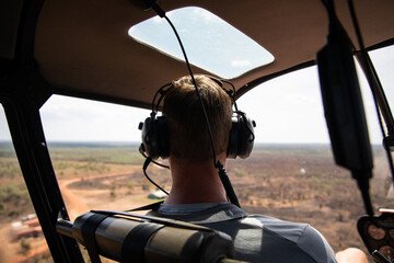 helicopter fly pilot rural control  © LightItUp