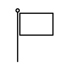 Obraz premium 旗のアイコンイラスト（線画）005