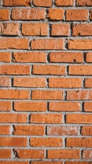Obraz premium Close-up of a Red Brick Wall with Horizontal Pattern