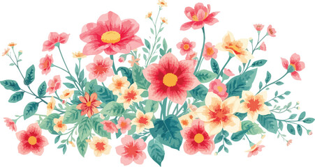 vector textile flower design style floral pattern
