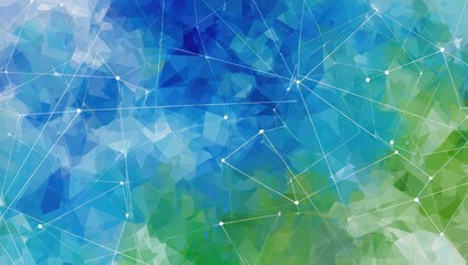 Abstract polygonal background with interconnected network