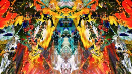 Abstract art background . Hand painting artwork on canvas .