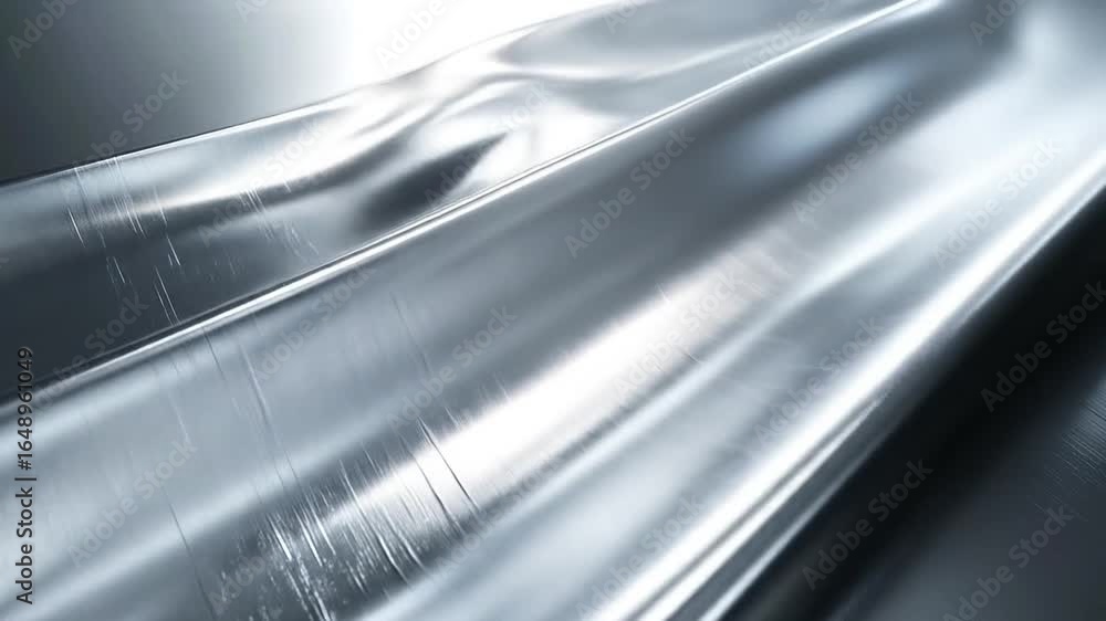 Poster abstract metallic silver background with wavy lines and subtle reflections for modern design templat
