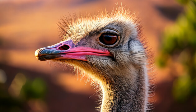 Close-up of Ostrich Head
