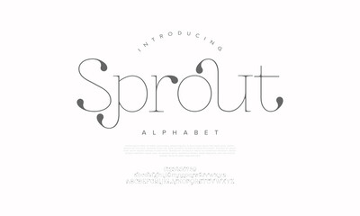 Sprout Minimal Decorative Font Alphabet