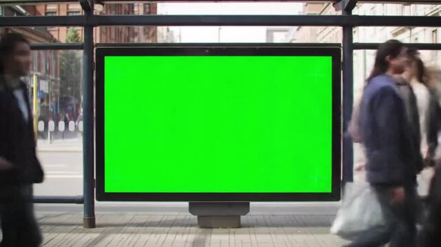 Blank Bus Stop Advertisement Mockup