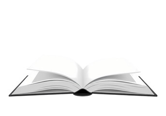 Fototapeta premium Open Book on Black Background on transparent background