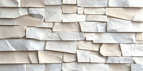 Elegant Beige and Cream Stone Facade with Intricate Textures, Adding Timeless Style to Interiors