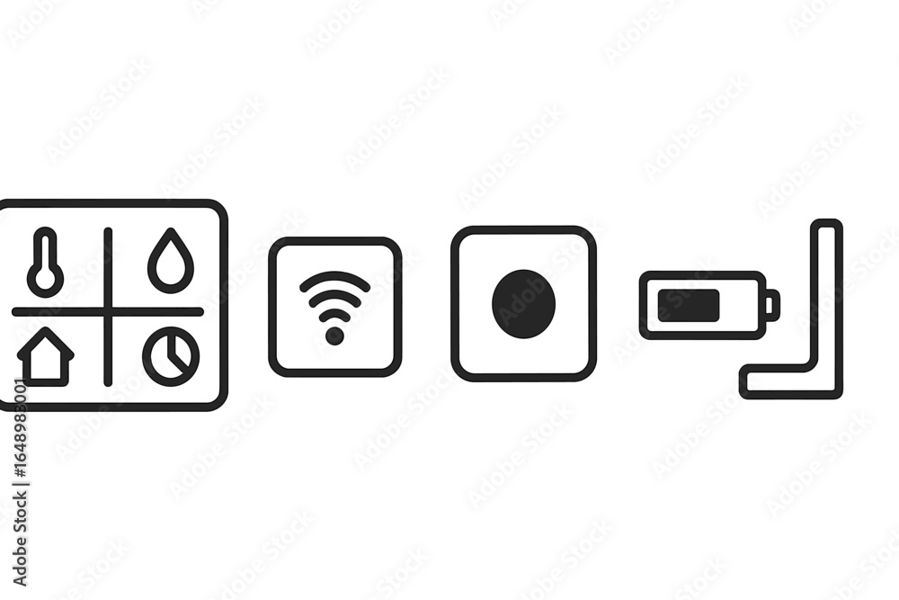 Aufkleber visual representation of smart home technology controls and features for efficient living
