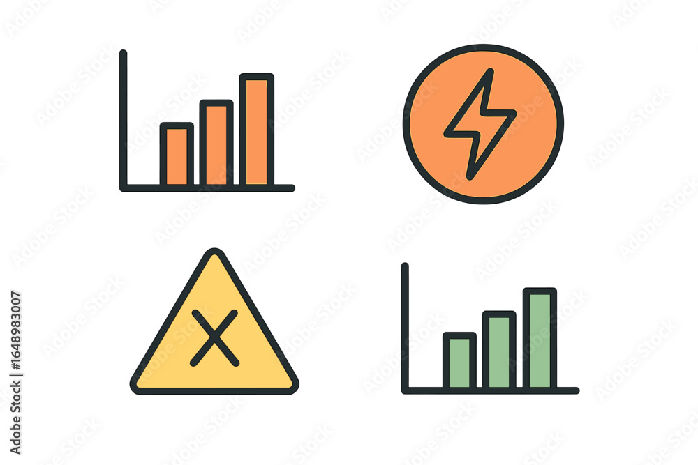 Aufkleber data visualizations showcasing growth metrics, indicators, and alerts for performance analysis in a 