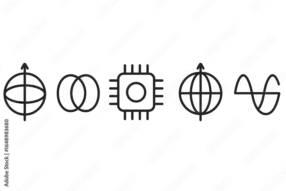 Poster abstract representation of technology concepts in a minimalist design showcasing the evolution of di