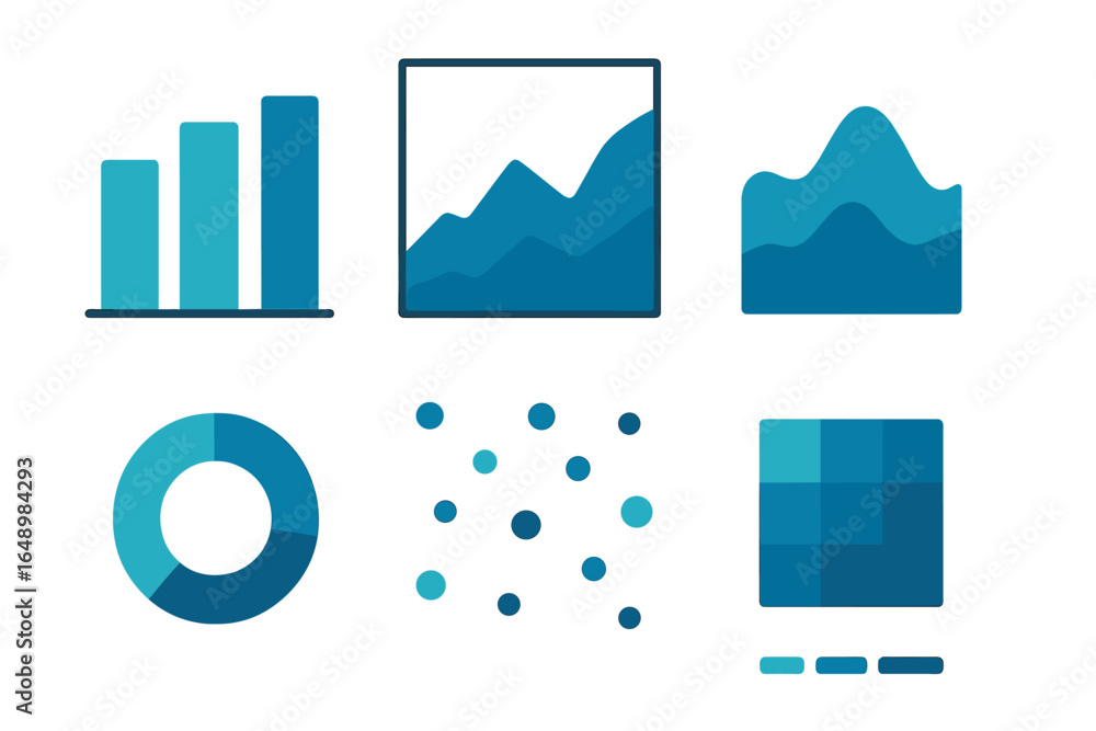 Aufkleber visual representation of data analysis tools for effective communication in presentations and report