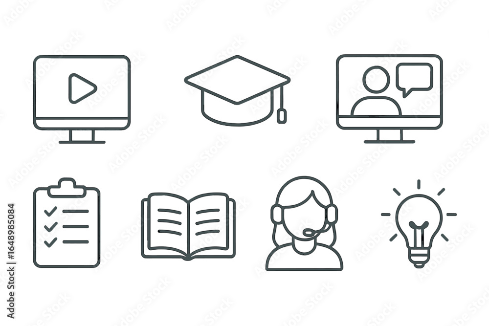 Poster online learning tools include video lectures, interactive sessions, and study guides for engaging ed